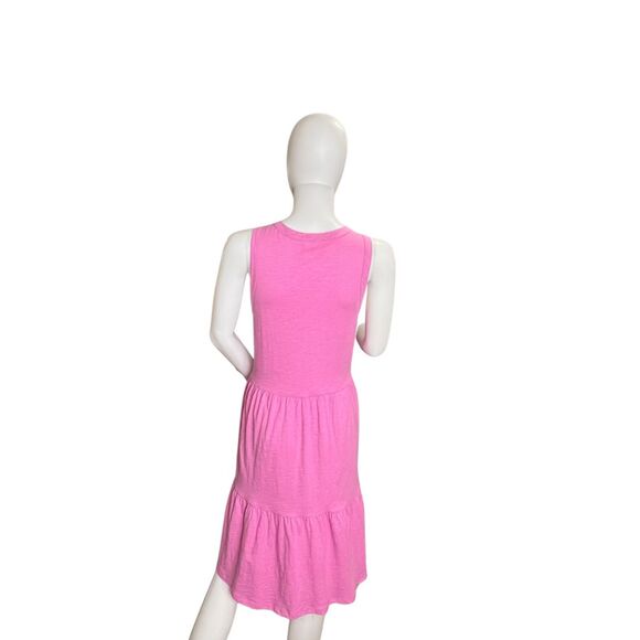 Terra & Sky Dress 0X Pink Tiered Ruffle Hem Cottagecore Trapeze Knit Sundress - Picture 4 of 12